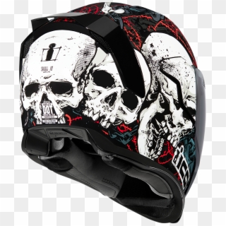 Icon Airflite Black Skull Unisex Fullface Motorcycle - Icon Airflite Skull 18 Helmet Clipart