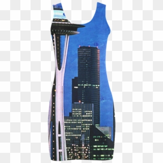 Seattle Space Needle Watercolor Medea Vest Dress - Vest Clipart