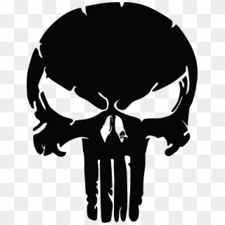 The Punisher Skull, Distressed Vinyl Graphic Decal - Punisher Skull Logo Clipart