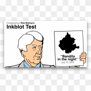 Rob Bishop's Inkblot Test Center For Western Priorities - Cartoon Clipart