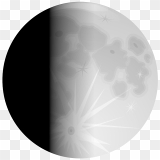 Half Moon Png Background Image - 1st Quarter Clip Art Transparent Png