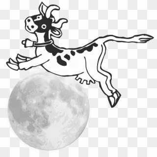 Big Image - Cow Jumping Over The Moon Png Clipart