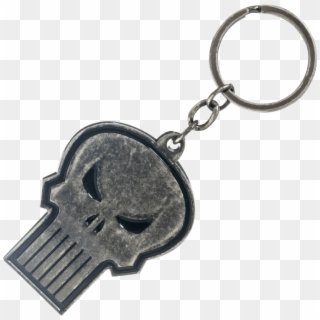 Punisher Logo Metal Keychain - Keychain Clipart