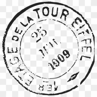 Eiffel Tower Postmark - Eiffel Tower Stamp Png Clipart