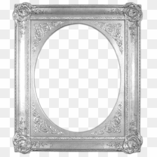 Silver Rectangle Oval Middle - Frame Clipart