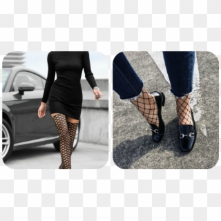 A Wider Fishnet Makes The Outfit Fun And Playful, See - Sexy Asians In Heeled Boots Clipart