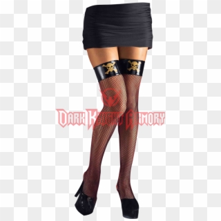 Pirate Thigh High Fishnet Stockings - Tights Clipart