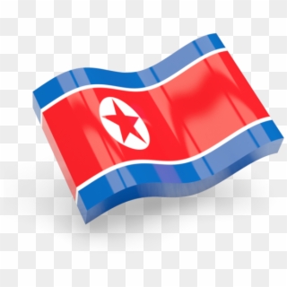 Illustration Of Flag Of North Korea - North Korea Flag Icon Clipart