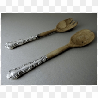 Birks Sterling Silver And Olive Wood - Wooden Spoon Clipart