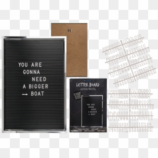 Letter Board With Silver Plastic Frame & Black Plastic - Tablica Z Literkami Clipart