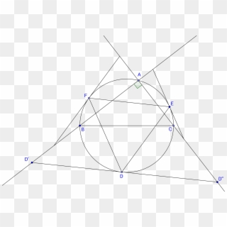 An Equilateral Triangle Formed Using Points Of Tangency - Triangle Clipart