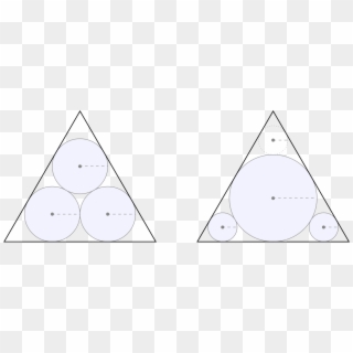 Malfatti Circles In Equilateral Triangle - 3 Circles In Equilateral Triangle Clipart
