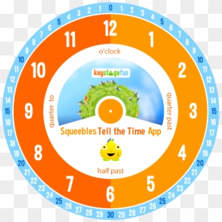 Past/to With 30 Minutes On Each Side Of The Clock Face - Clock With 5 Minute Increments Clipart