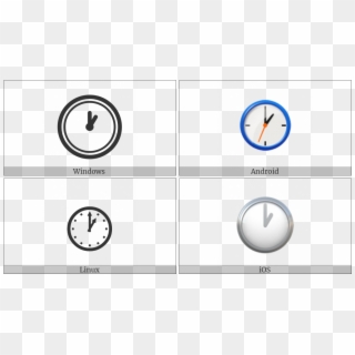 Clock Face One Oclock On Various Operating Systems - Circle Clipart