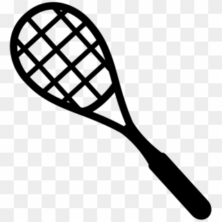 Tennis Racquet Comments - Badminton Racket Black White Clipart