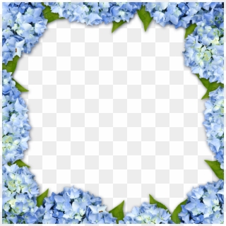 Flower Border Png Blue Clipart