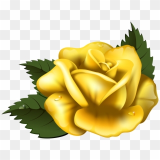Large Yellow Rose Transparent Png Clip Art Image - Yellow Rose Clip Art