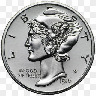 The Winged Liberty Mercury Dime 2oz Silver Round Pays - Quarter Clipart