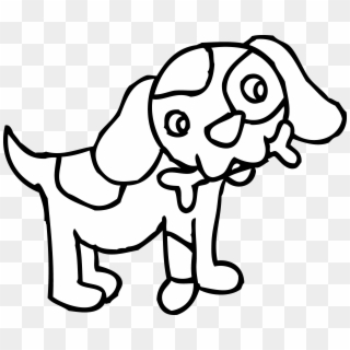 Dog Clipart Coloring Page - Png Download