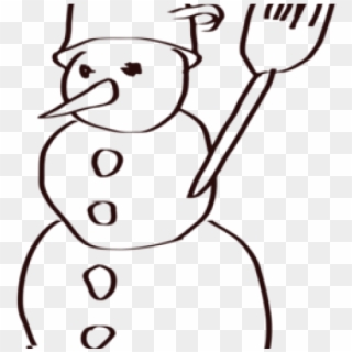 Snowman Clipart Modern - Snowman Line Art - Png Download