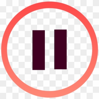 Pause Button, Pause Icon, Button, Orange Gradient Circle - Logo Pause Png Clipart