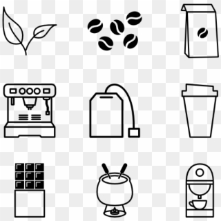 Linear Coffee Shop Elements - Coffee Vector Icon Psd Clipart