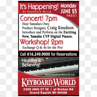 Craig Knudsen Concert And Workshop - Musical Keyboard Clipart