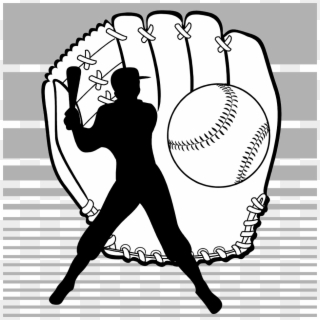 Best 15 Illustration Of Baseball Equipment And Batter - Baseball Silhouette Images Free Clipart
