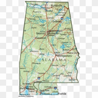Alabama State Map - Map Of Alabama Png Clipart