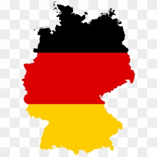 Flag Map Of Germany - German Flag On Germany Clipart