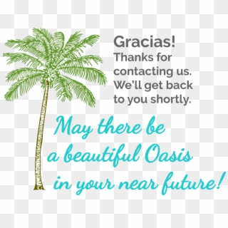 Thanks For Contacting Us Graphic - Coconut Tree Clip Art - Png Download