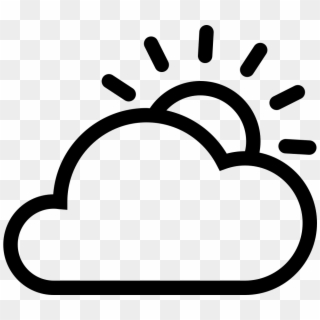 Png File Svg - Cloud With Sun Icon Clipart
