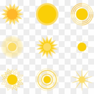 Sun Icon Set - Sun Moons And Stars Clipart