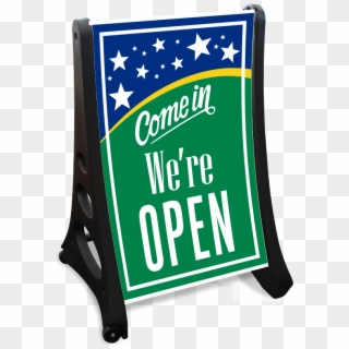 Come In We Are Open Sidewalk Sign Kit - Sign Clipart