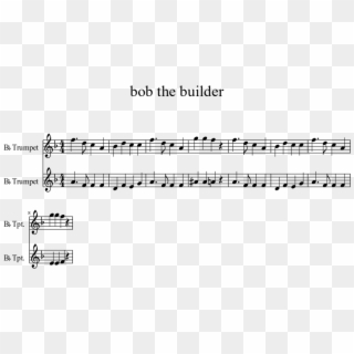 Bob The Builder Sheet Music 1 Of 1 Pages - Fortnite Trumpet Sheet Music Clipart