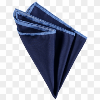 Silk Plain Pocket Square Navy/sky Blue - Leather Clipart