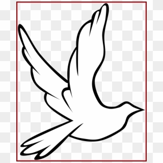 Download Holy Spirit Dove Outline Clipart Pigeons And - Flying Bird Black And White Clipart - Png Download