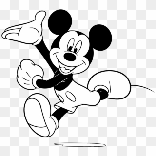 Minnie Clip Art Goofy - Mickey Mouse Black White - Png Download