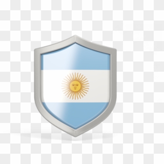 Illustration Of Flag Of Argentina - Argentina Flag Shield Png Clipart