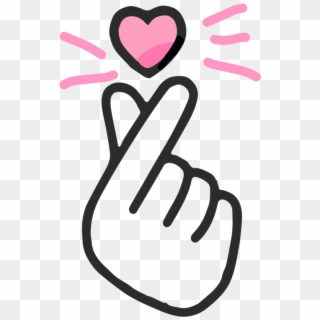 Korean Finger Heart Emoji Clipart