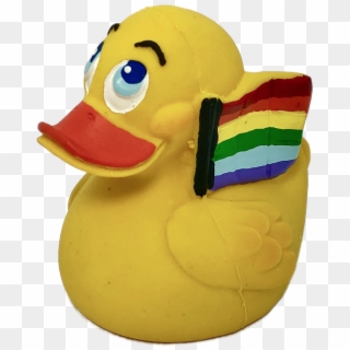 Gay Pride Rainbow Flag Rubber Duck By Lanco 100% Natural - Duck Clipart