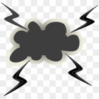 With Lightening Bolts Clip - Angry Cloud Clipart Png Transparent Png