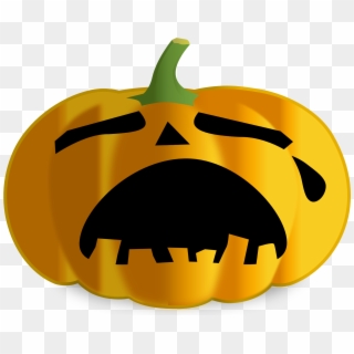 Crying Pumpkin From Pixabay - Sad Jack O Lantern Face Clipart