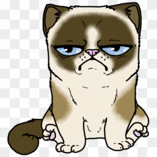 Grumpy Cat Christmas Clipart - Cat Clipart Grumpy - Png Download