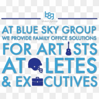 Blue Sky Group Gives The Artist, Athlete And Executive - Graphic Design Clipart