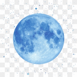 Blue And Full Sky Moon The Clipart - Illustration Full Moon Png Transparent Png