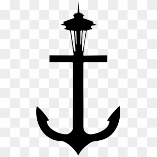 Drawn Anchor Trident - Space Needle Clipart