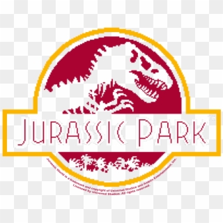 Jurassic Park 8 Bit Logo Juniors V Neck T Shirt - Lego Jurassic World Clipart