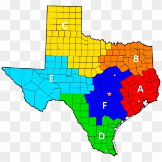Texas Ranger Division Companies Map - Texas Ranger Division Company F Clipart