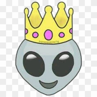 Emoji Sticker - Alien With Crown Clipart